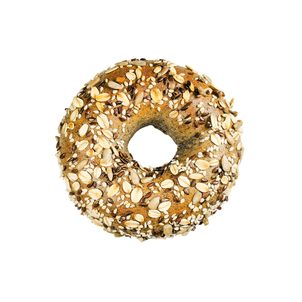 Nutrizione dietetica Bagel multicereali di grano intero scuro