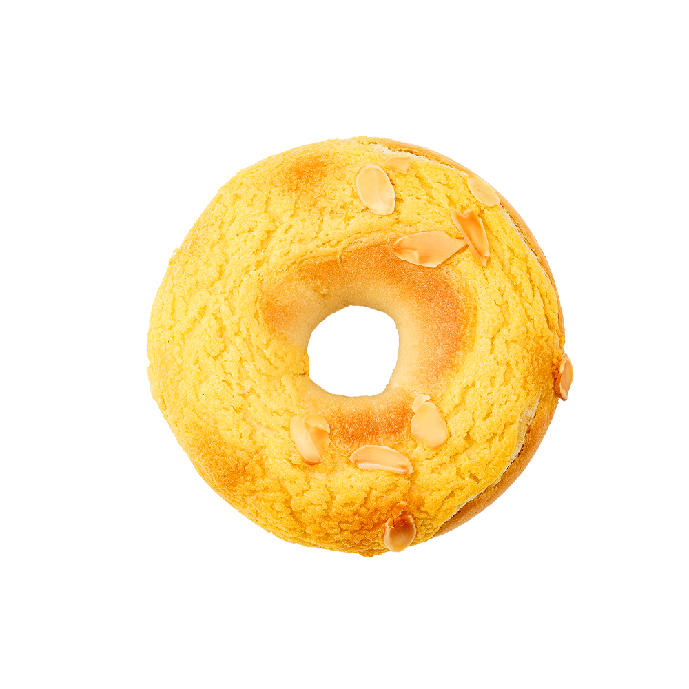 Bagel alle mandorle tostate, mango e cocco