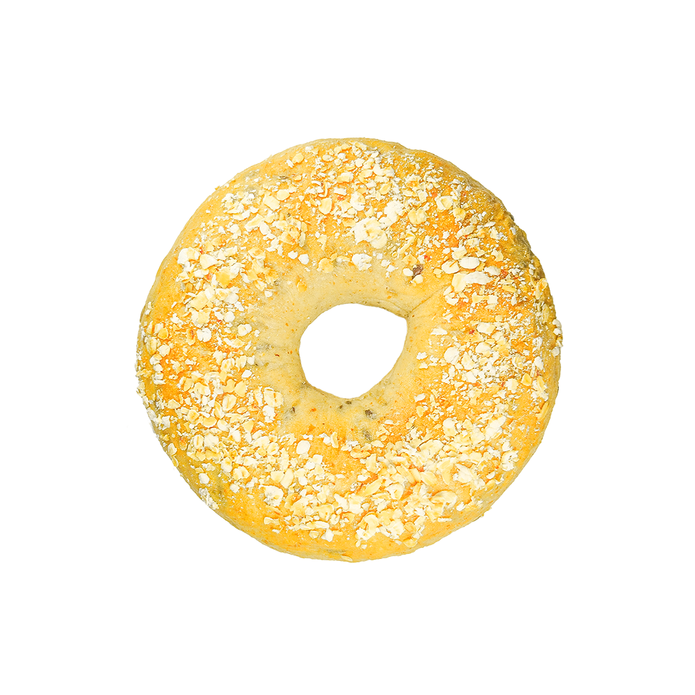 Bagel di semi di lino di avena integrale a basso contenuto di grassi