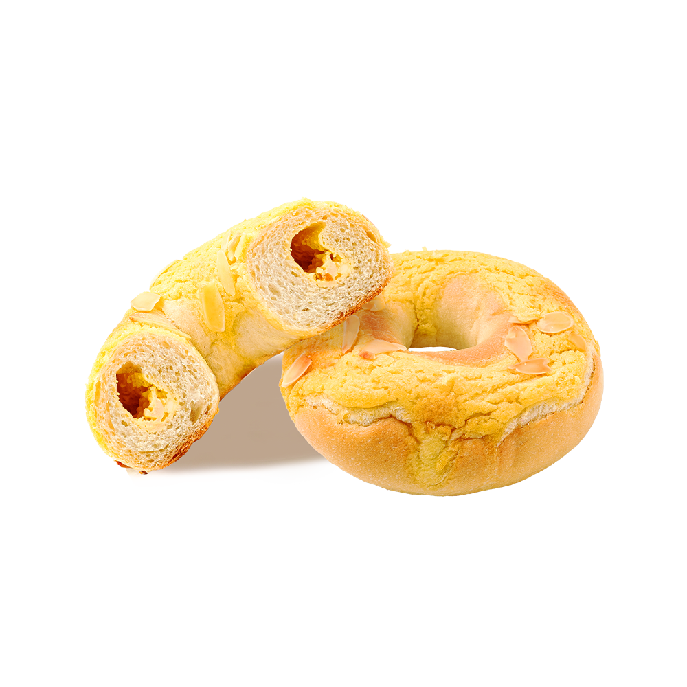 Bagel alle mandorle tostate, mango e cocco