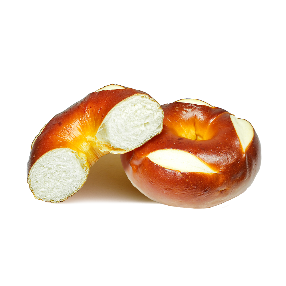 Bagel pretzel con cottura ad alta temperatura