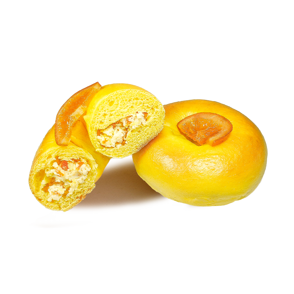 Bagel Di Formaggio Cremoso All'arancia Dolce E Rinfrescante